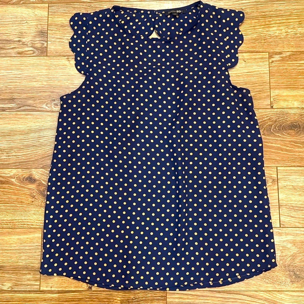 Polka Dot Sleeveless Blouse